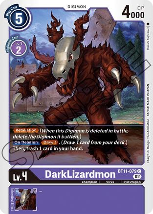 DarkLizardmon (BT11-079) [Dimensional Phase] - Deck Out Gaming