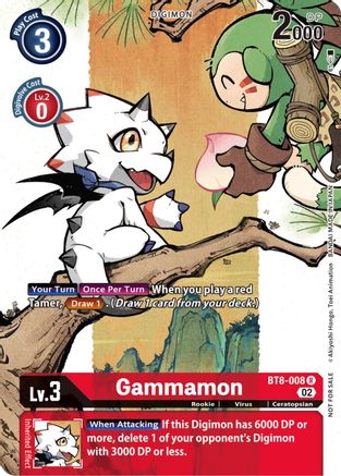 Gammamon (Digimon Illustration Competition Pack 2022) (BT8-008) [Dimensional Phase] - Deck Out Gaming