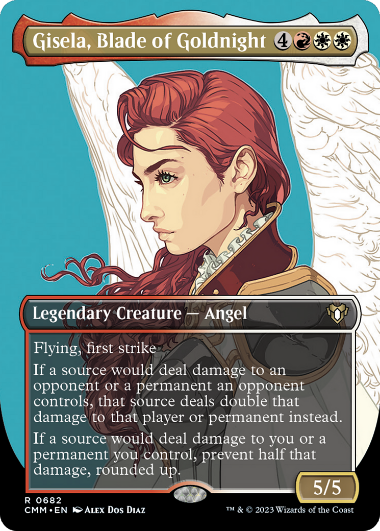 Gisela, Blade of Goldnight (Borderless) (682) [Commander Masters] foil - Deck Out Gaming