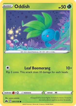 Oddish (1) [Crown Zenith] Reverse Holofoil - Deck Out Gaming
