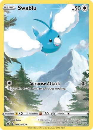 Swablu (GG27) [Crown Zenith: Galarian Gallery] Holofoil - Deck Out Gaming