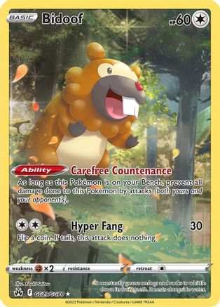 Bidoof (GG29) [Crown Zenith: Galarian Gallery] Holofoil - Deck Out Gaming