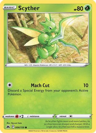 Scyther (6) [Crown Zenith] Reverse Holofoil - Deck Out Gaming