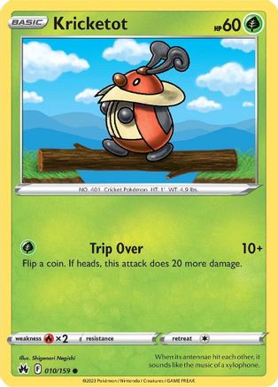 Kricketot (10) [Crown Zenith] Reverse Holofoil - Deck Out Gaming