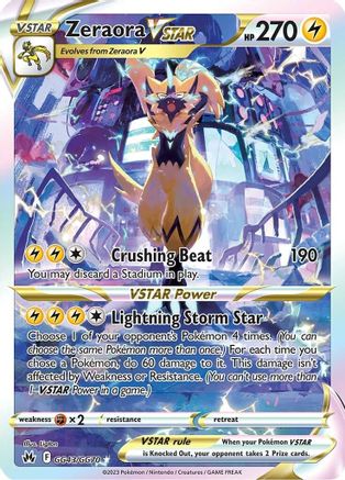 Zeraora VSTAR (GG43) [Crown Zenith: Galarian Gallery] Holofoil - Deck Out Gaming