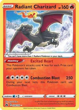 Radiant Charizard (020/159) [Sword & Shield: Crown Zenith] - Deck Out Gaming