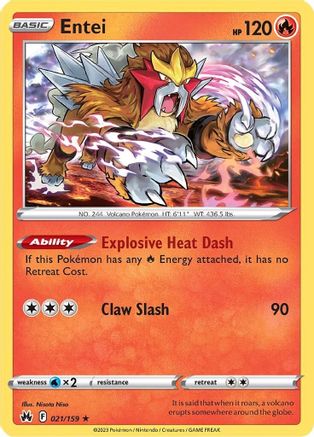 Entei (21) [Crown Zenith] Reverse Holofoil - Deck Out Gaming