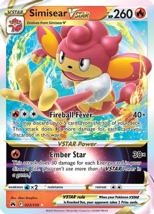 Simisear VSTAR (23) [Crown Zenith] Holofoil - Deck Out Gaming