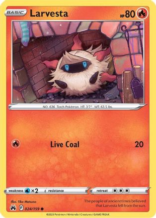 Larvesta (24) [Crown Zenith] - Deck Out Gaming