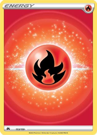Fire Energy (153) (Textured) [Crown Zenith] Holofoil - Deck Out Gaming