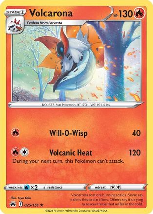 Volcarona (25) [Crown Zenith] Reverse Holofoil - Deck Out Gaming