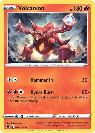 Volcanion (26) [Crown Zenith] Reverse Holofoil - Deck Out Gaming