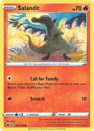 Salandit (27) [Crown Zenith] Reverse Holofoil - Deck Out Gaming