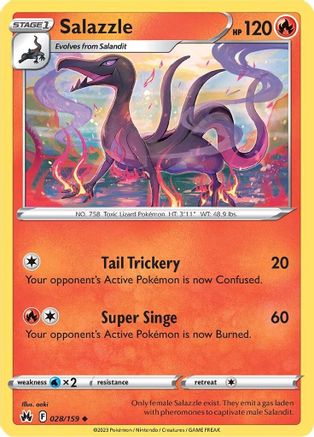 Salazzle (28) [Crown Zenith] Reverse Holofoil - Deck Out Gaming