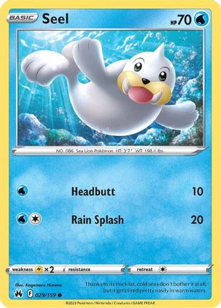 Seel (29) [Crown Zenith] Reverse Holofoil - Deck Out Gaming