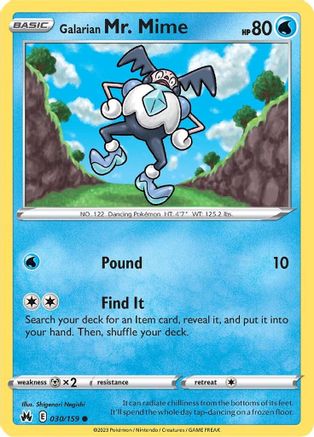 Galarian Mr. Mime (30) [Crown Zenith] - Deck Out Gaming