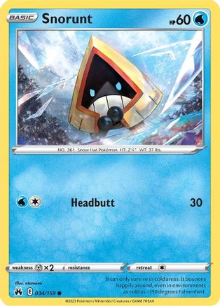 Snorunt (34) [Crown Zenith] Reverse Holofoil - Deck Out Gaming