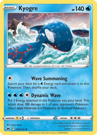 Kyogre (36) [Crown Zenith] Reverse Holofoil - Deck Out Gaming