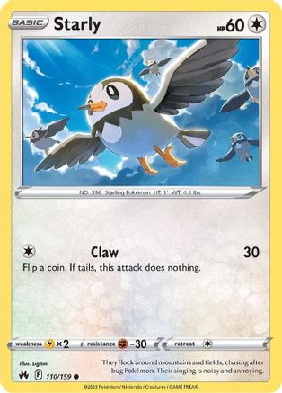 Starly (110) [Crown Zenith] Reverse Holofoil - Deck Out Gaming