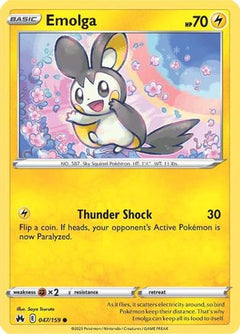 Emolga (47) [Crown Zenith] Reverse Holofoil - Deck Out Gaming