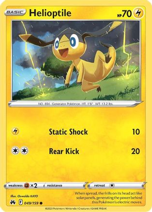 Helioptile (49) [Crown Zenith] Reverse Holofoil - Deck Out Gaming