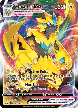 Zeraora VMAX (054/159) [Sword & Shield: Crown Zenith] - Deck Out Gaming