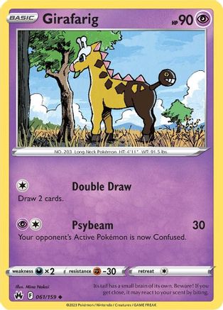 Girafarig (060/159) [Sword & Shield: Crown Zenith] Reverse Holofoil - Deck Out Gaming