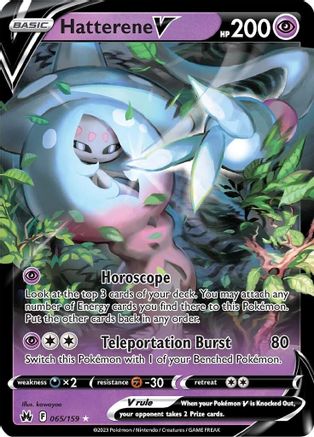 Hatterene V (65) [Crown Zenith] Holofoil - Deck Out Gaming