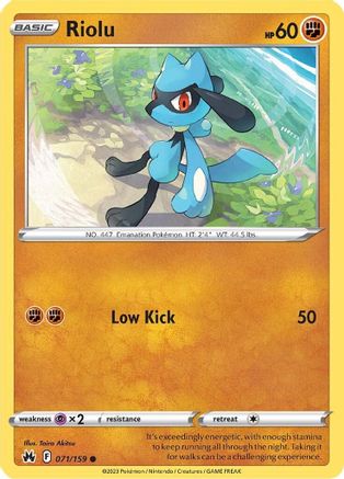 Riolu (71) [Crown Zenith] Reverse Holofoil - Deck Out Gaming