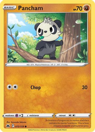 Pancham (72) [Crown Zenith] Reverse Holofoil - Deck Out Gaming