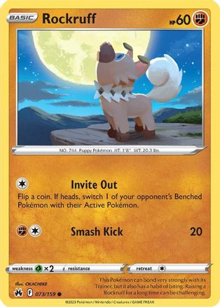 Rockruff (73) [Crown Zenith] Reverse Holofoil - Deck Out Gaming
