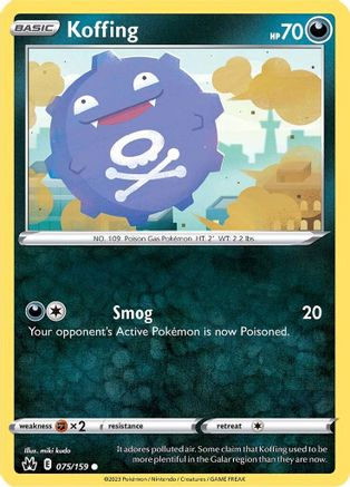 Koffing (75) [Crown Zenith] Reverse Holofoil - Deck Out Gaming