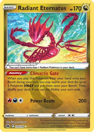 Radiant Eternatus (105) [Crown Zenith] Holofoil - Deck Out Gaming