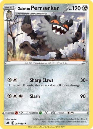 Galarian Perrserker (85) [Crown Zenith] Reverse Holofoil - Deck Out Gaming