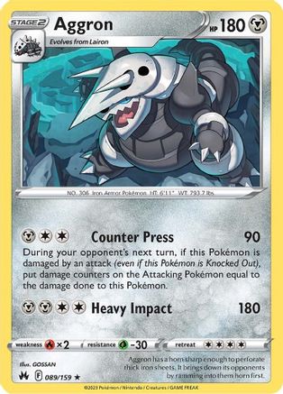 Aggron (89) [Crown Zenith] Reverse Holofoil - Deck Out Gaming