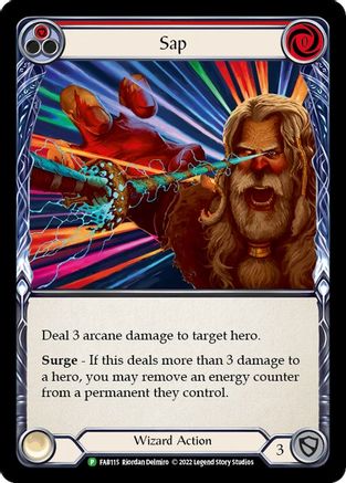Sap (Red) - FAB115 (FAB115) [Flesh and Blood: Promo Cards] Rainbow Foil - Deck Out Gaming