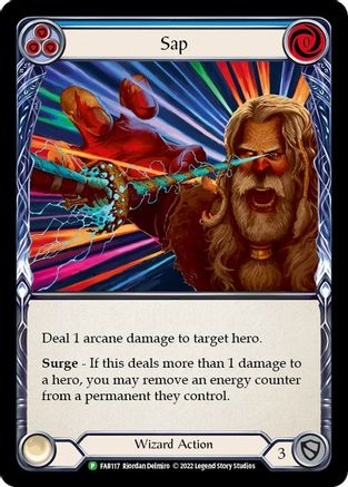 Sap (Blue) - FAB117 (FAB117) [Flesh and Blood: Promo Cards] Rainbow Foil - Deck Out Gaming