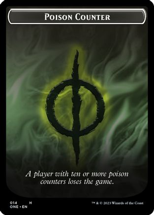 Poison Counter // Beast Double-sided Token () [Commander: Phyrexia: All Will Be One] - Deck Out Gaming