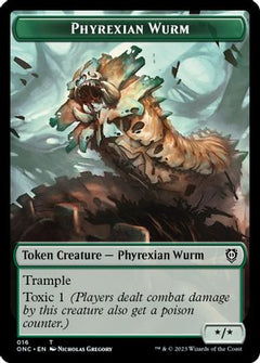 Phyrexian Wurm // Phyrexian Insect Double-sided Token () [Commander: Phyrexia: All Will Be One] - Deck Out Gaming