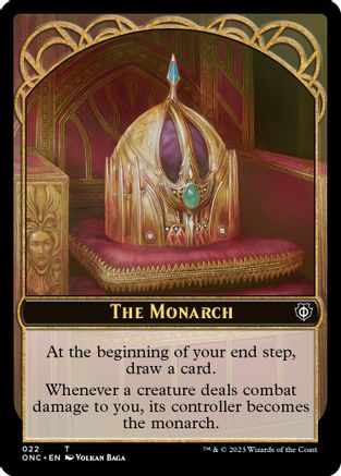The Monarch // Golem Double-sided Token () [Commander: Phyrexia: All Will Be One] - Deck Out Gaming