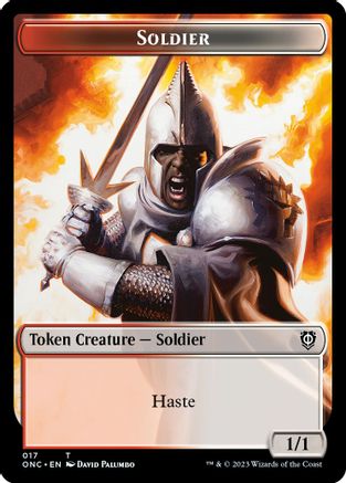 Soldier (017) // Eldrazi Double-sided Token () [Commander: Phyrexia: All Will Be One] - Deck Out Gaming