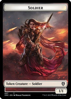Soldier (007) // Angel (002) Double-sided Token () [Commander: Phyrexia: All Will Be One] - Deck Out Gaming