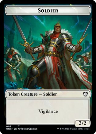 Soldier (008) // Angel (003) Double-Sided Token (8) [Commander: Phyrexia: All Will Be One] - Deck Out Gaming