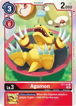 Agumon (Official Tournament Pack Vol.8) (ST7-02) [Starter Deck 07: Gallantmon] Foil - Deck Out Gaming