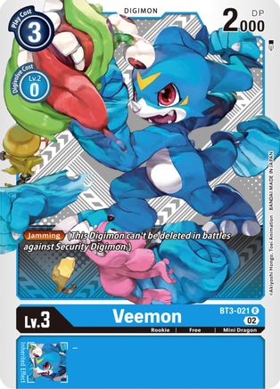 Veemon - BT3-021 (Winner Pack Dimensional Phase) (BT3-021) [Release Special Booster] - Deck Out Gaming