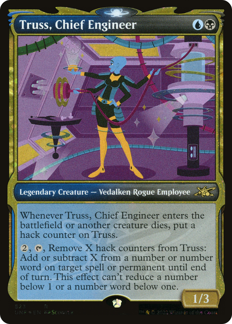 Truss, Chief Engineer (Showcase) (Galaxy Foil) (523) [Unfinity] foil - Deck Out Gaming