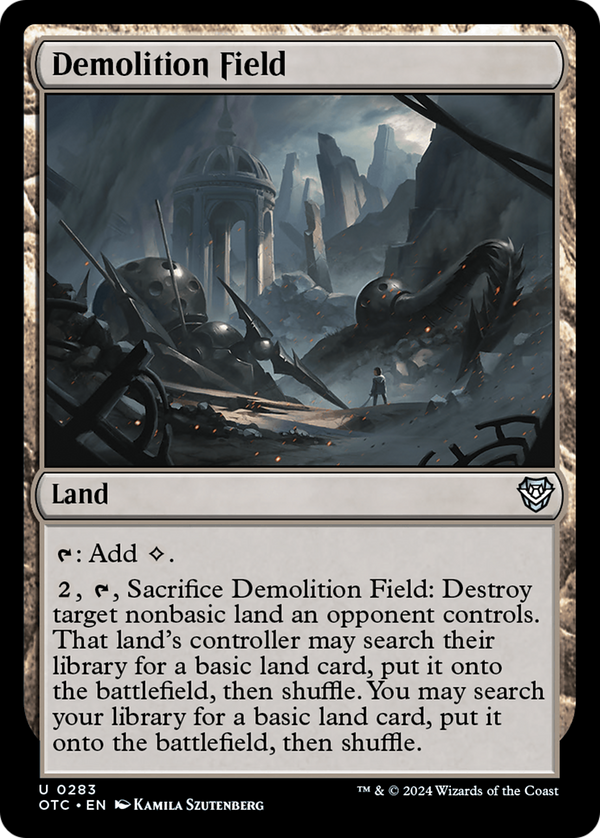 Demolition Field (283) [Outlaws of Thunder Junction Commander] - Deck Out Gaming