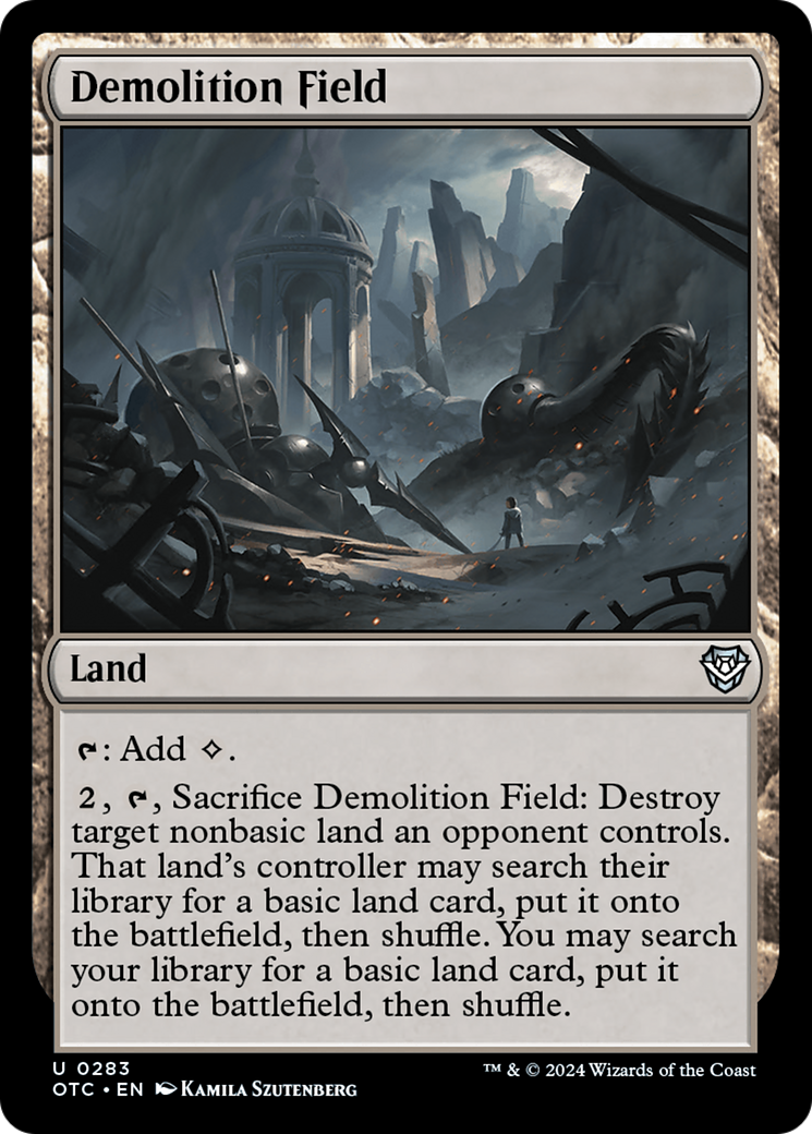 Demolition Field (283) [Outlaws of Thunder Junction Commander] - Deck Out Gaming