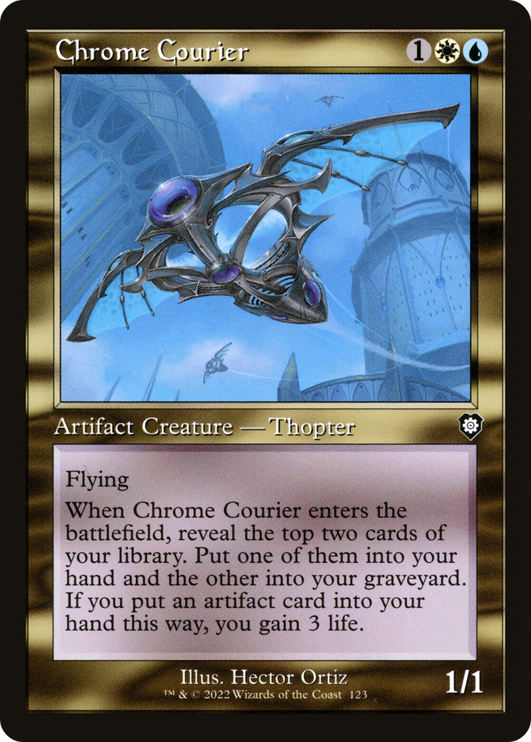 Chrome Courier (Retro Frame) (123) [Commander: The Brothers' War] - Deck Out Gaming