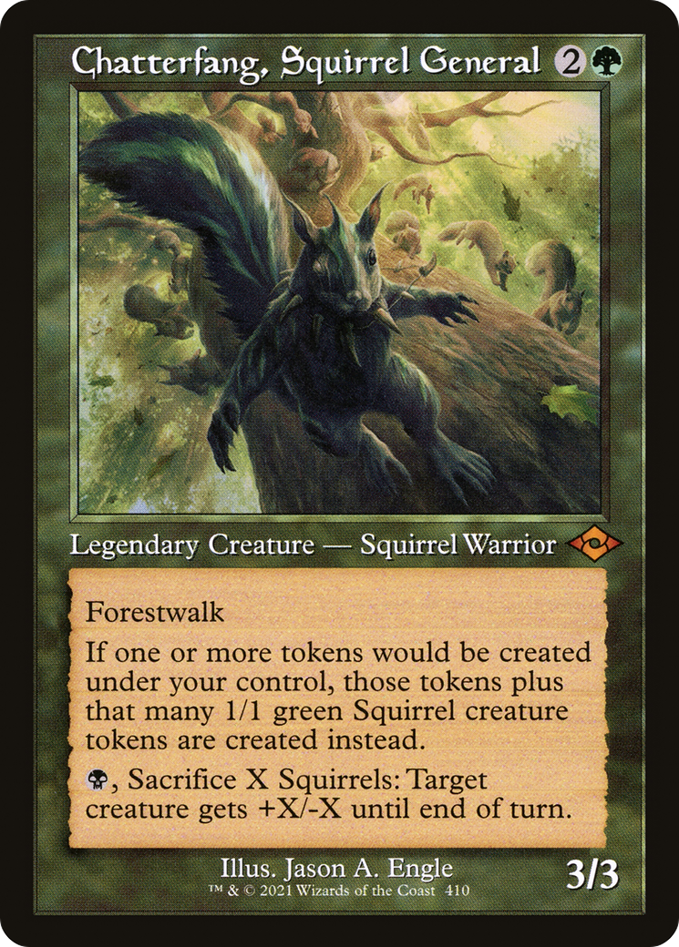 Chatterfang, Squirrel General (Retro Frame) (410) [Modern Horizons 2] foil - Deck Out Gaming